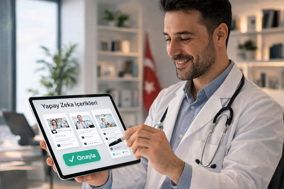 Doktor MediSociAI uygulamasını kullanıyor